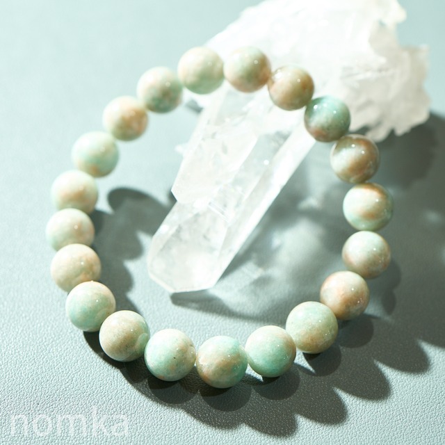 【レア！】ピンクアマゾナイト(10mm / ロシア産) 一連ブレスレット nbra-0075