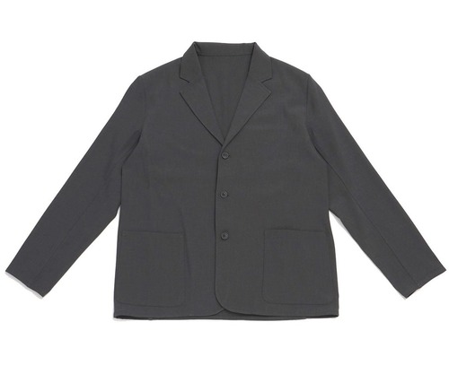 Stretch Polyester Twill Unconstructed Jacket　Charcoal Black