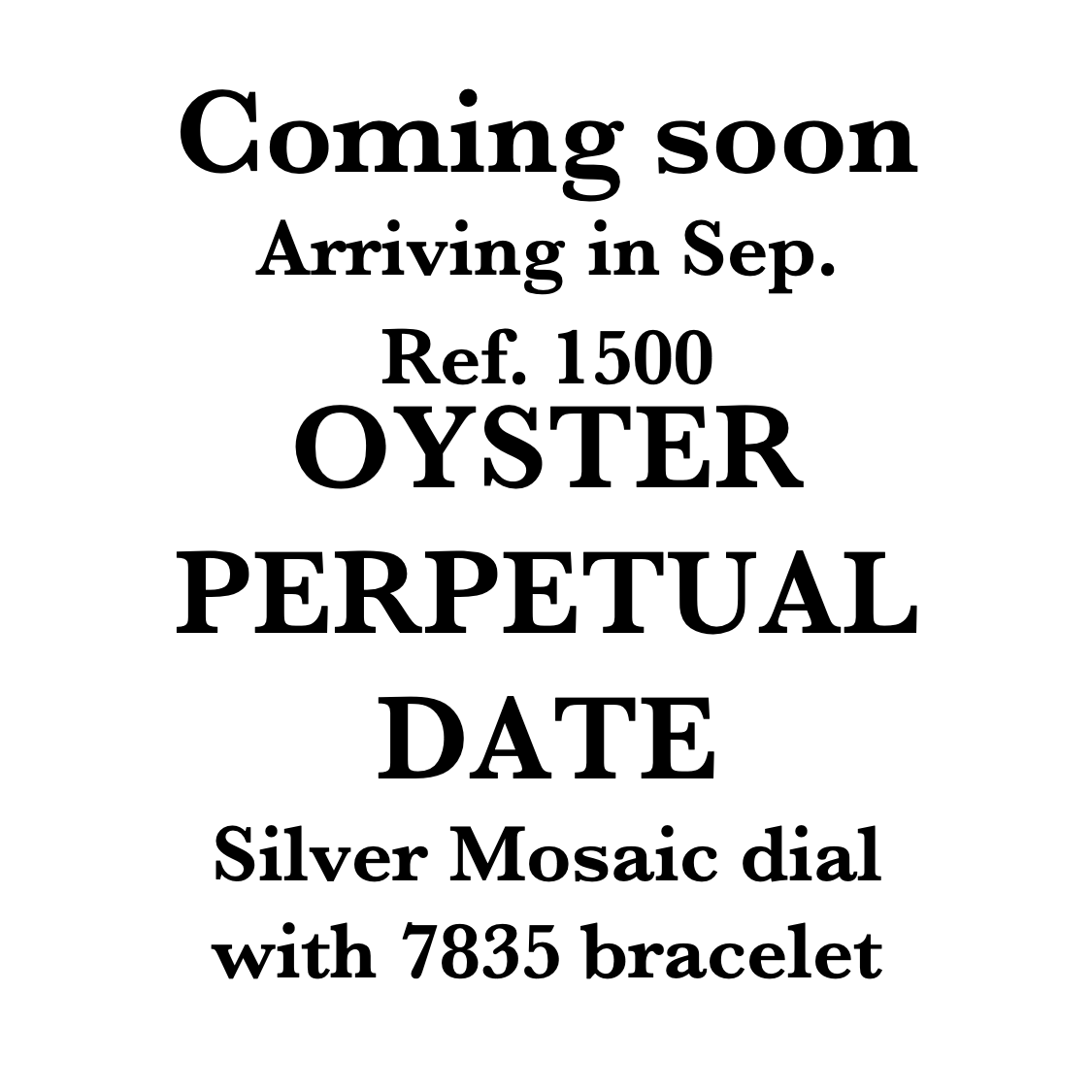 Rolex Oyster Perpetual Date 1500 (2******) Silver Mosaic Dial