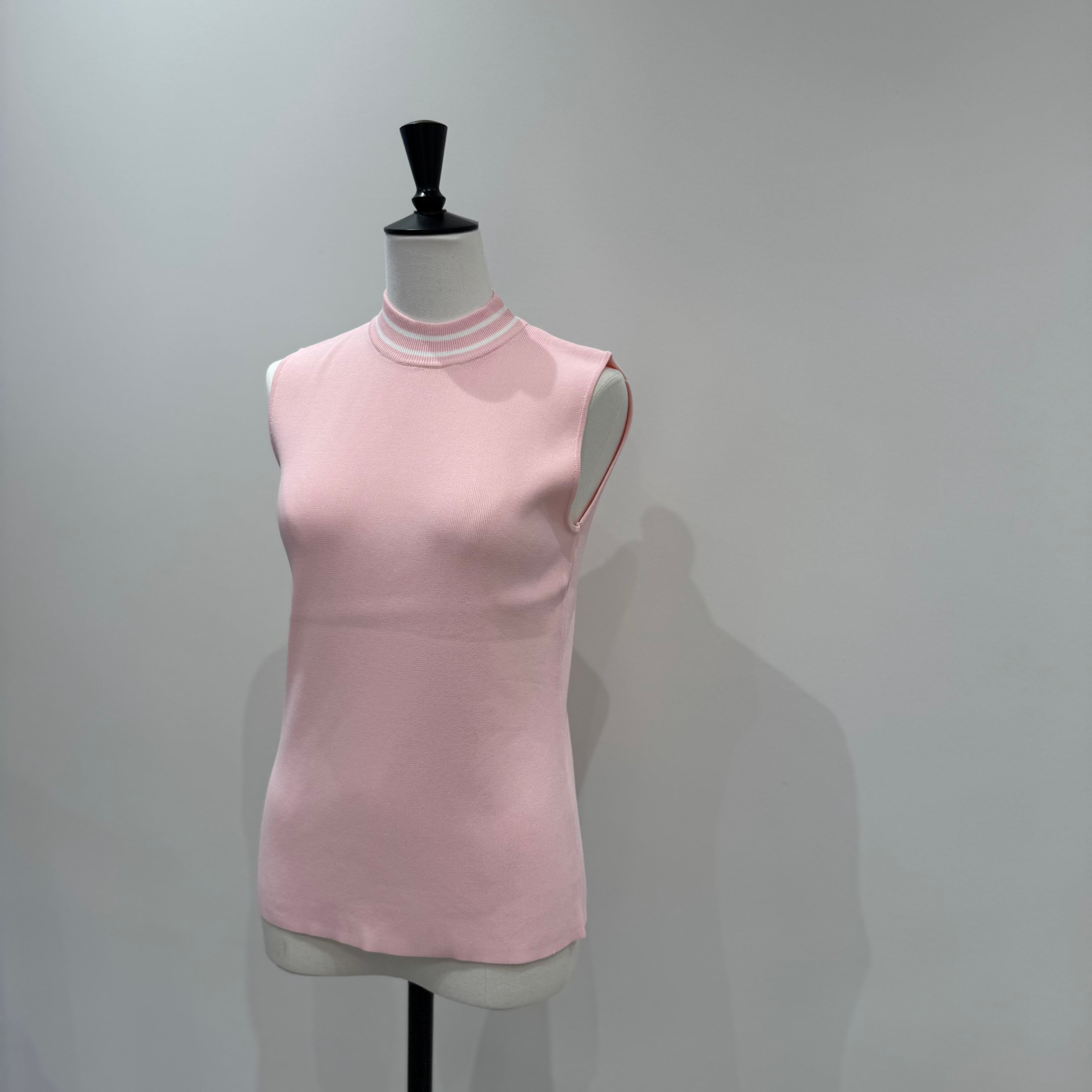 BACK BORDER SHIRT ピンク BORDERS at Balcony BORDERS at BALCONY RAYON KNIT TANK PINK | FLICKA ASHIYA