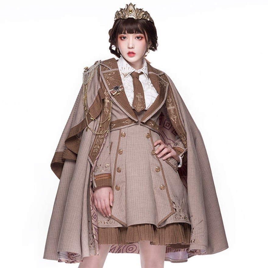 クラシカル軍服ロリィタJSK｜ダブルボタン士官風ジャンパースカート