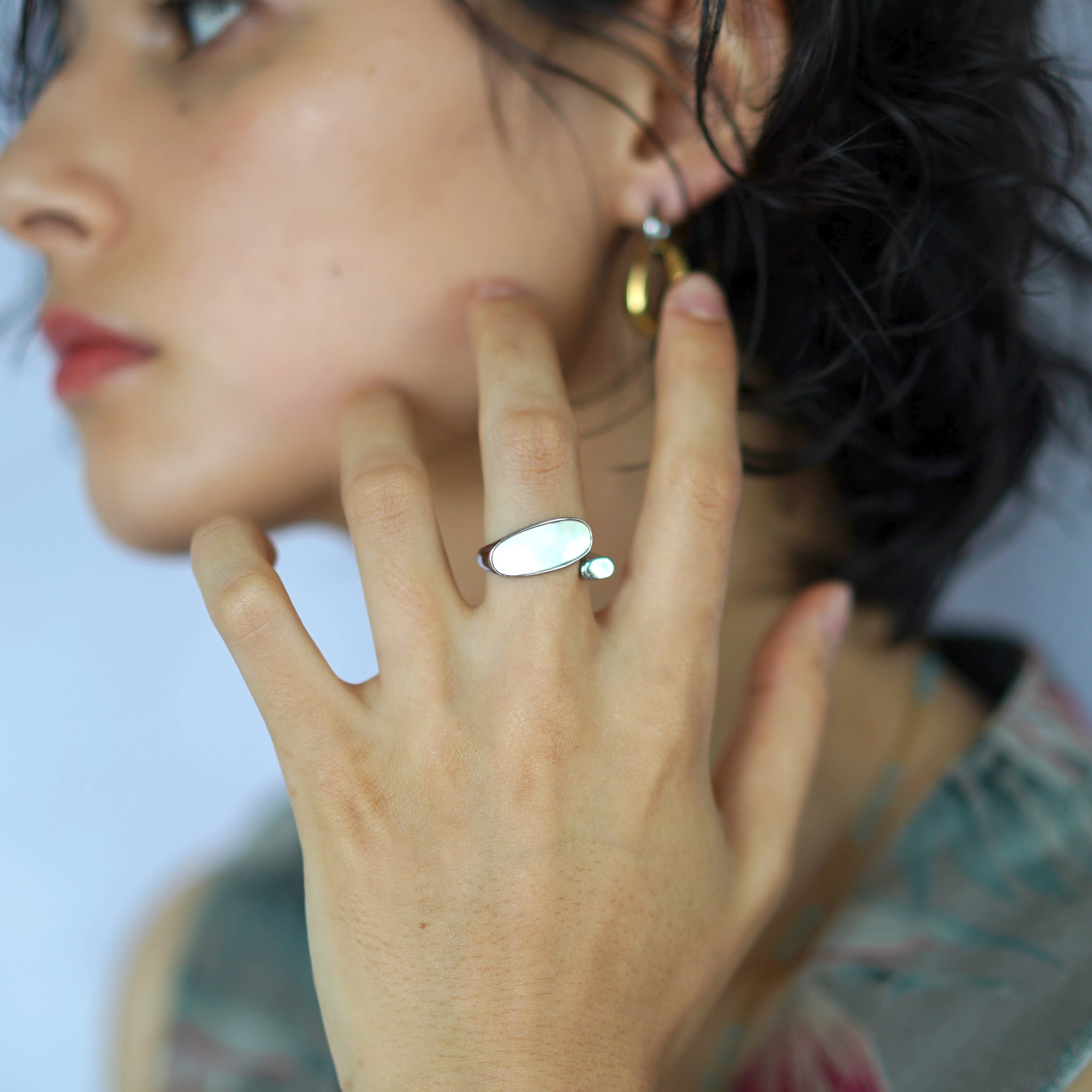 ホワイトシェル・リング | jojono