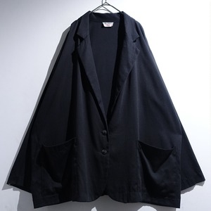 Black Poly & Rayon Easy Tailored Jacket