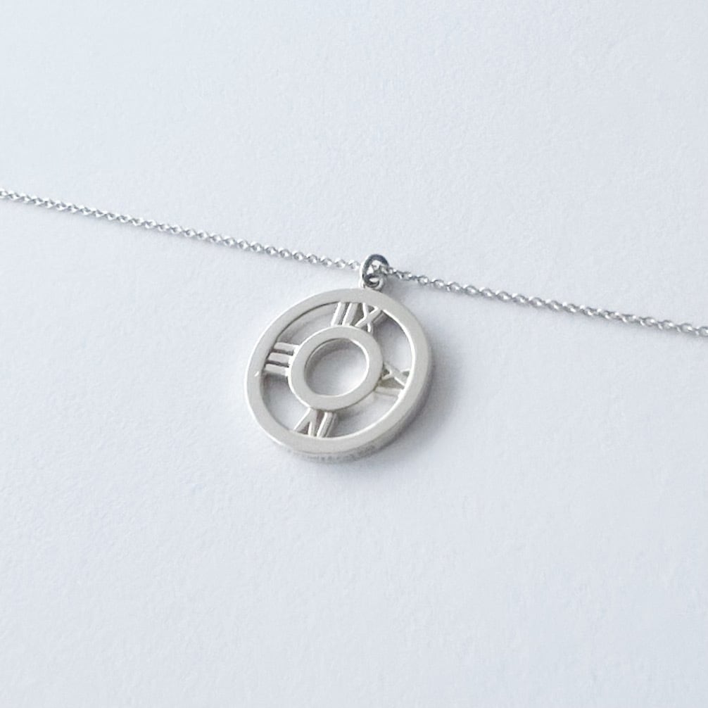 T8094】Tiffany&Co. アトラスオープンメダリオンネックレス/silver925