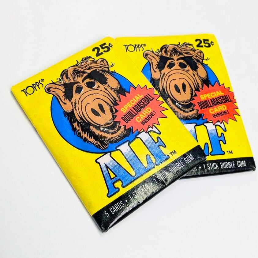 ☆送料無料！☆1987年製 Topps【 ALF（アルフ）Series 1 】VINTAGE トレーディングカード ステッカー 単品 （1個=5CARDS + 1STICKER）〚アメリカン雑貨 アメトイ〛