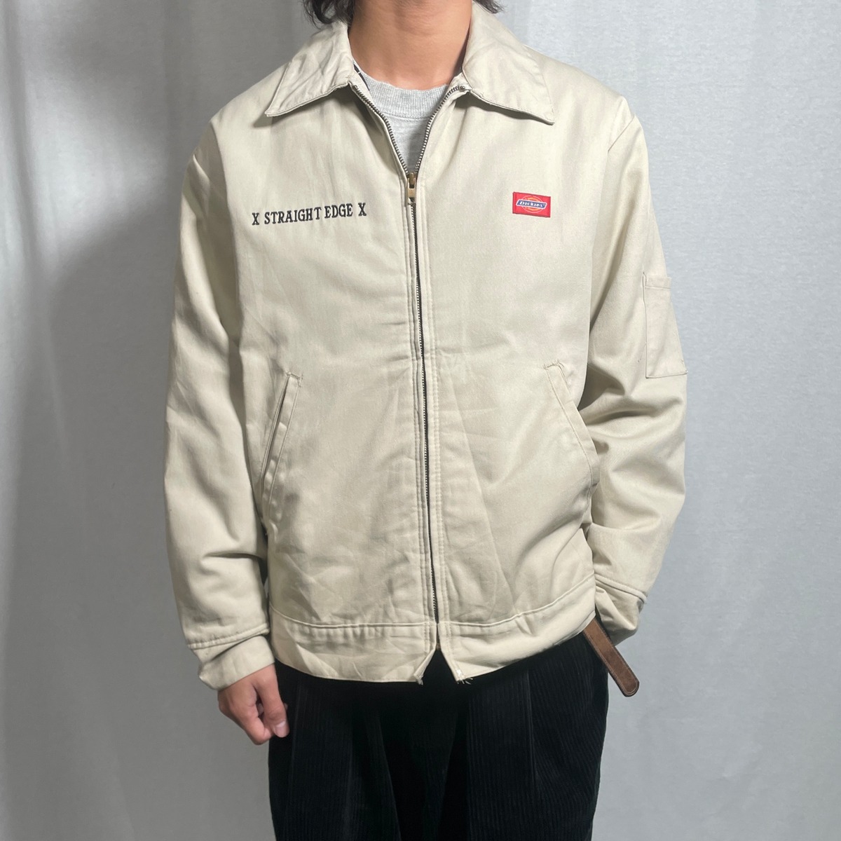 80年代 Dickies ディッキーズ ロゴ刺繍 ワークジャケット メンズL相当 