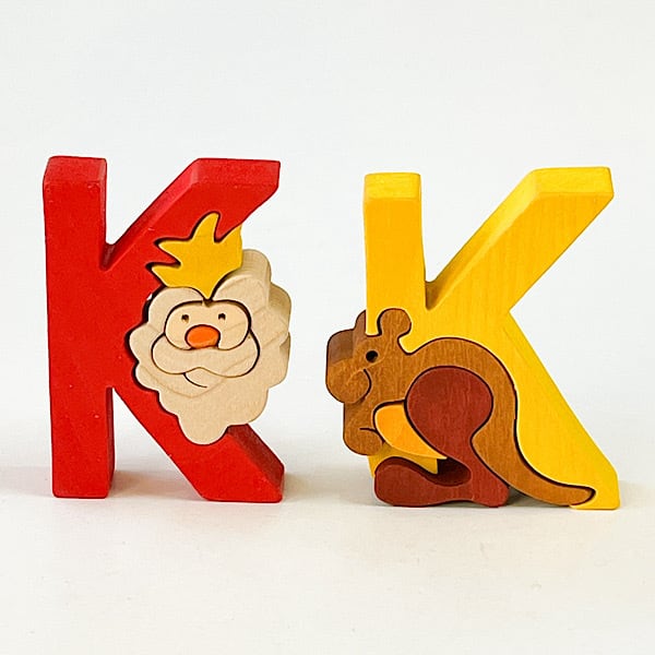 LarsenDanmark（ラーセン・デンマーク）社の木製アルファベットパズル アルファベットパズル K | 国立 木のおもちゃ ブレーメン オンラインストア