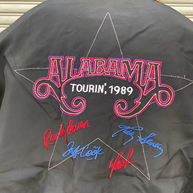 『送料無料』USA製 89年製　ALABAMA バンド　ツアーナイロンブルゾン　L