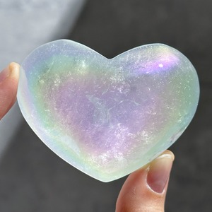 ぷっくり♡Bigエンジェルオーラクォーツ ハート03♡Angel Aura Quartz♡天然石・鉱石・パワーストーン