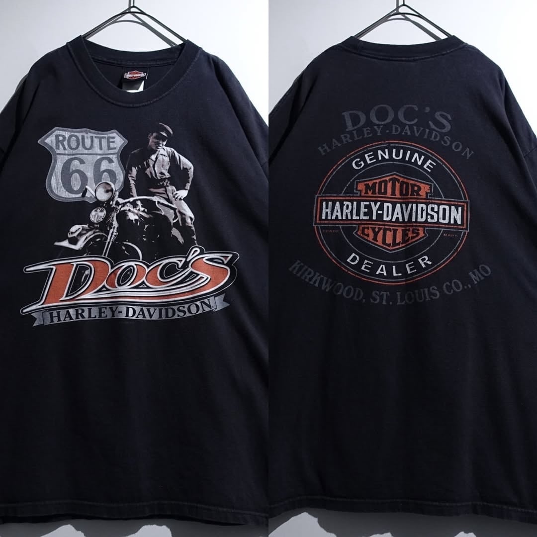 “Harley Davidson” Black Print Design T-Shirt