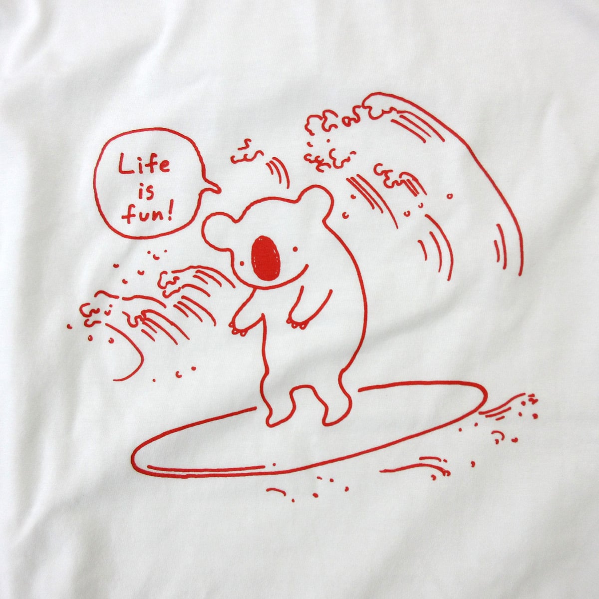 サーフィンコアラ Tシャツ am14 ゆるキャラ 手描き コアラ  アニマル おもしろtシャツ 動物 哺乳類