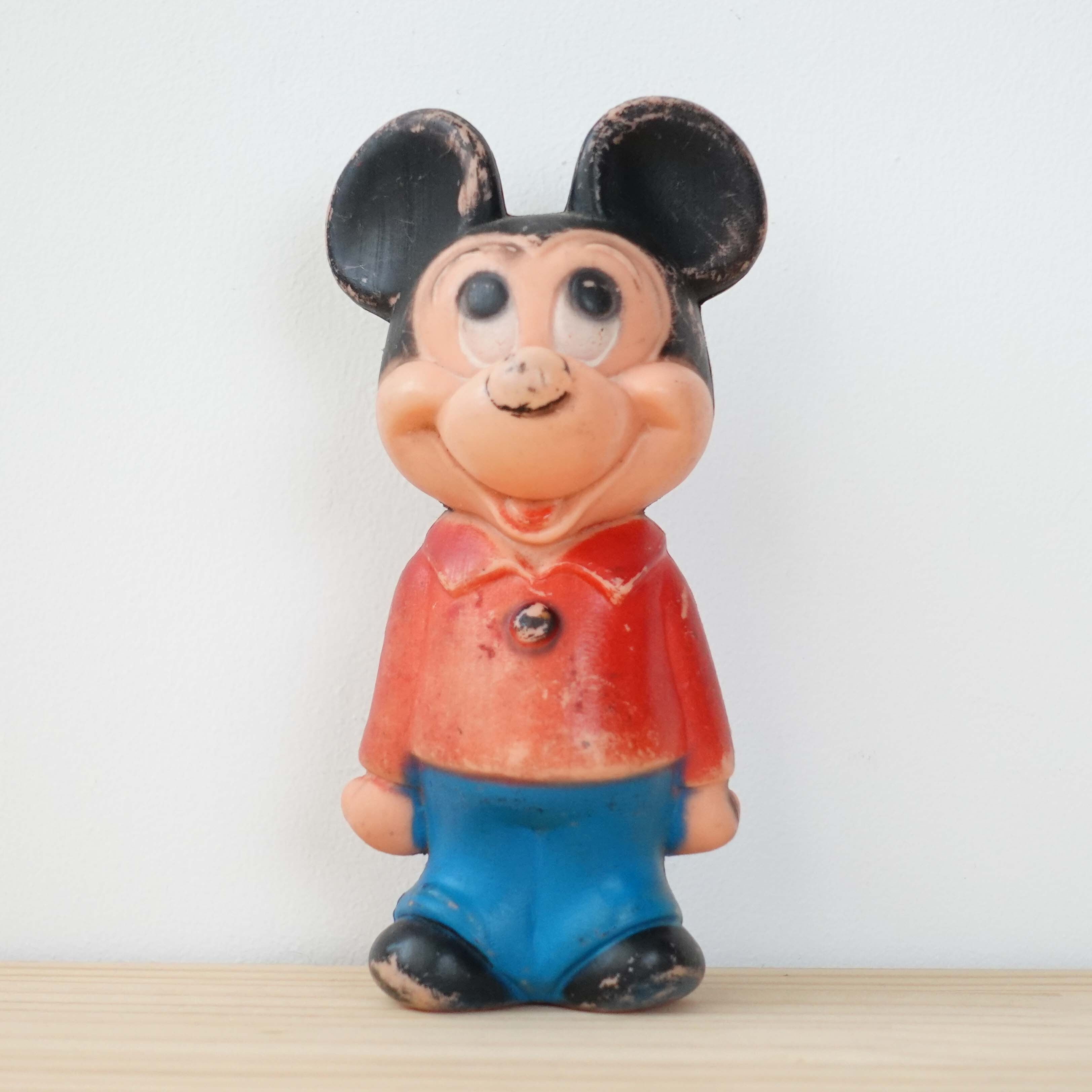 1970年代 ミッキー・マウス ボーリングピンフィギュア 高さ約14cm 