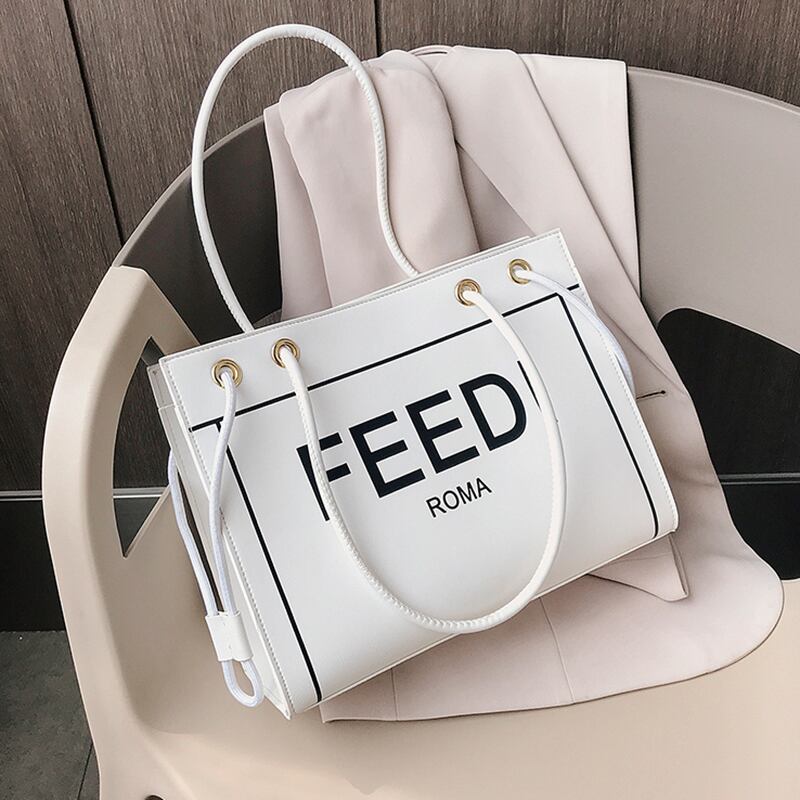 大容量バッグ女性バッグ2020新しい波夏のファッションシンプルなショルダーバッグエインワイルドワイルドレッドトートバッグ Tiancai_Wing_Bag2067644