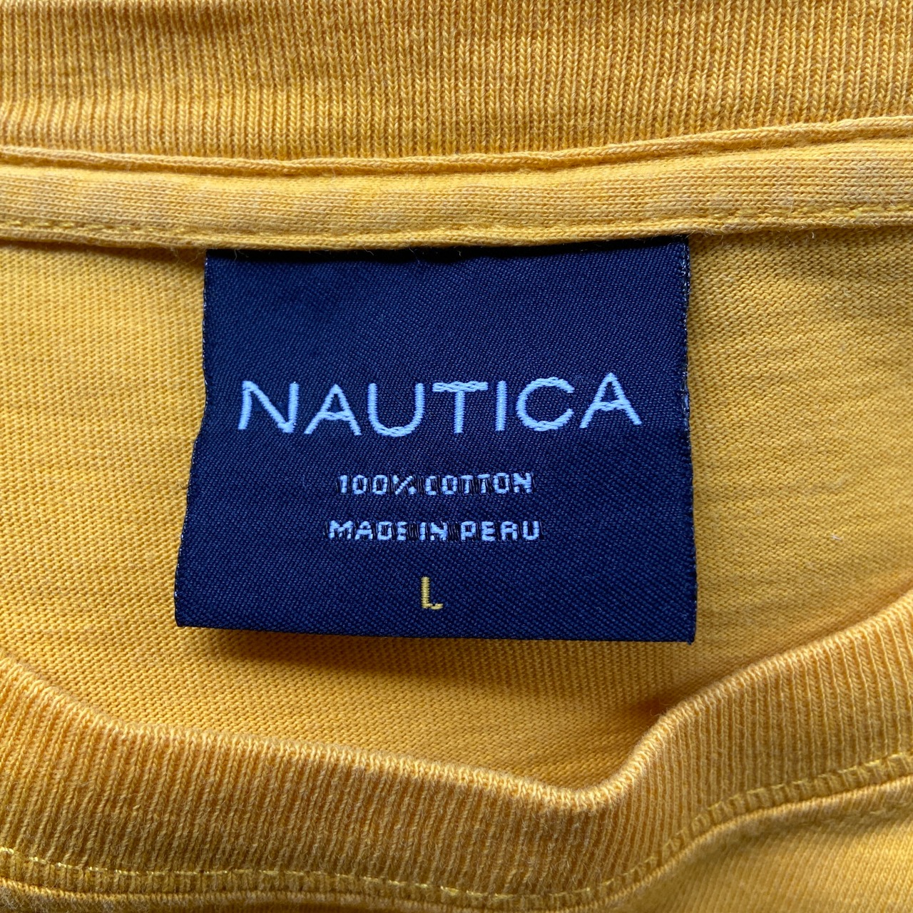 NAUTICA ノーティカ NS83 ロゴプリント ロングTシャツ メンズL 古着 