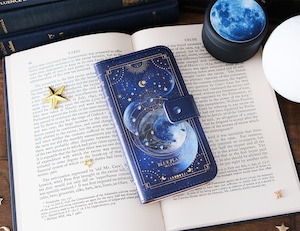 本のような手帳型スマホケース 青の惑星 "BLUE PLANET" iPhoneケース 全機種対応
