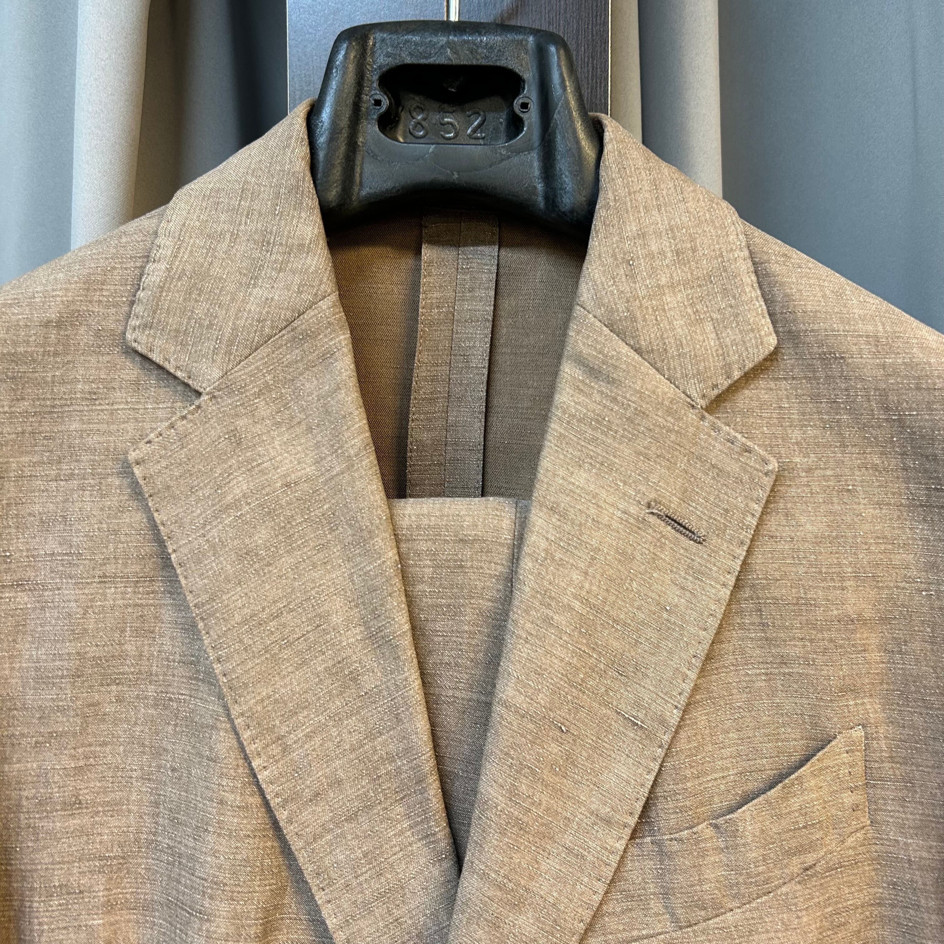 LARDINI BROWN LINEN SUIT《48》 | safarionline