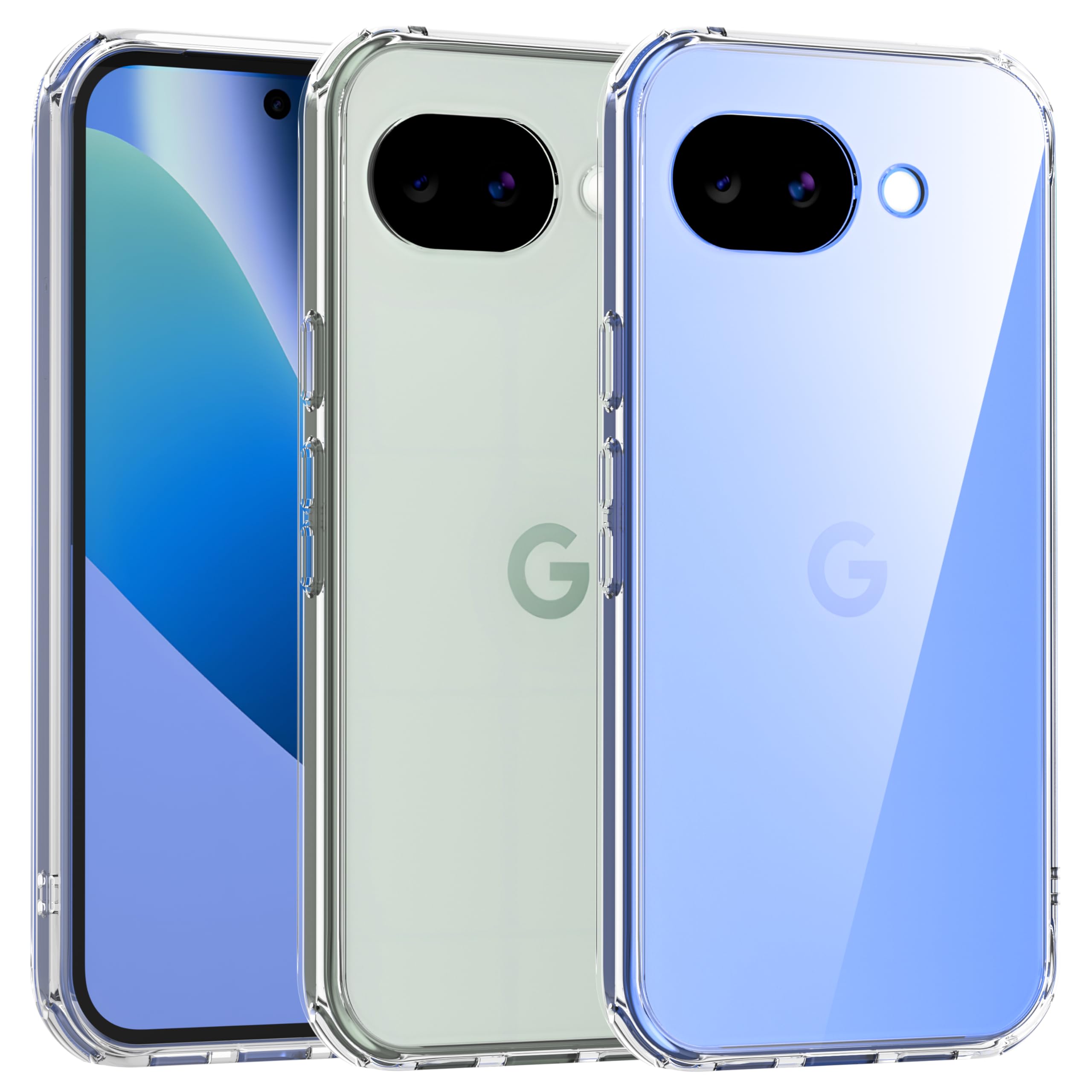 Google Pixel 10a 用 ケース クリア 耐衝撃 TPU+PC 米軍MIL規格取得 SGS認証 黄ばみなし レンズ保護 ストラップホール付き ピクセル10a 用カバー Crystal Series