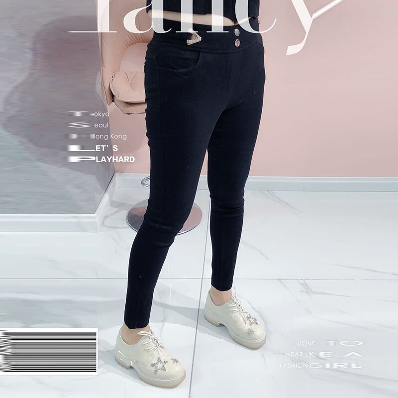 ウエスタンスタイルプラスサイズの女性のバージョンの緩い緩い野生の脂肪MMは細くて足が細かったですスリムカジュアルカジュアル野生の9ポイントパンツトレンド ミックスインファッション18072510309