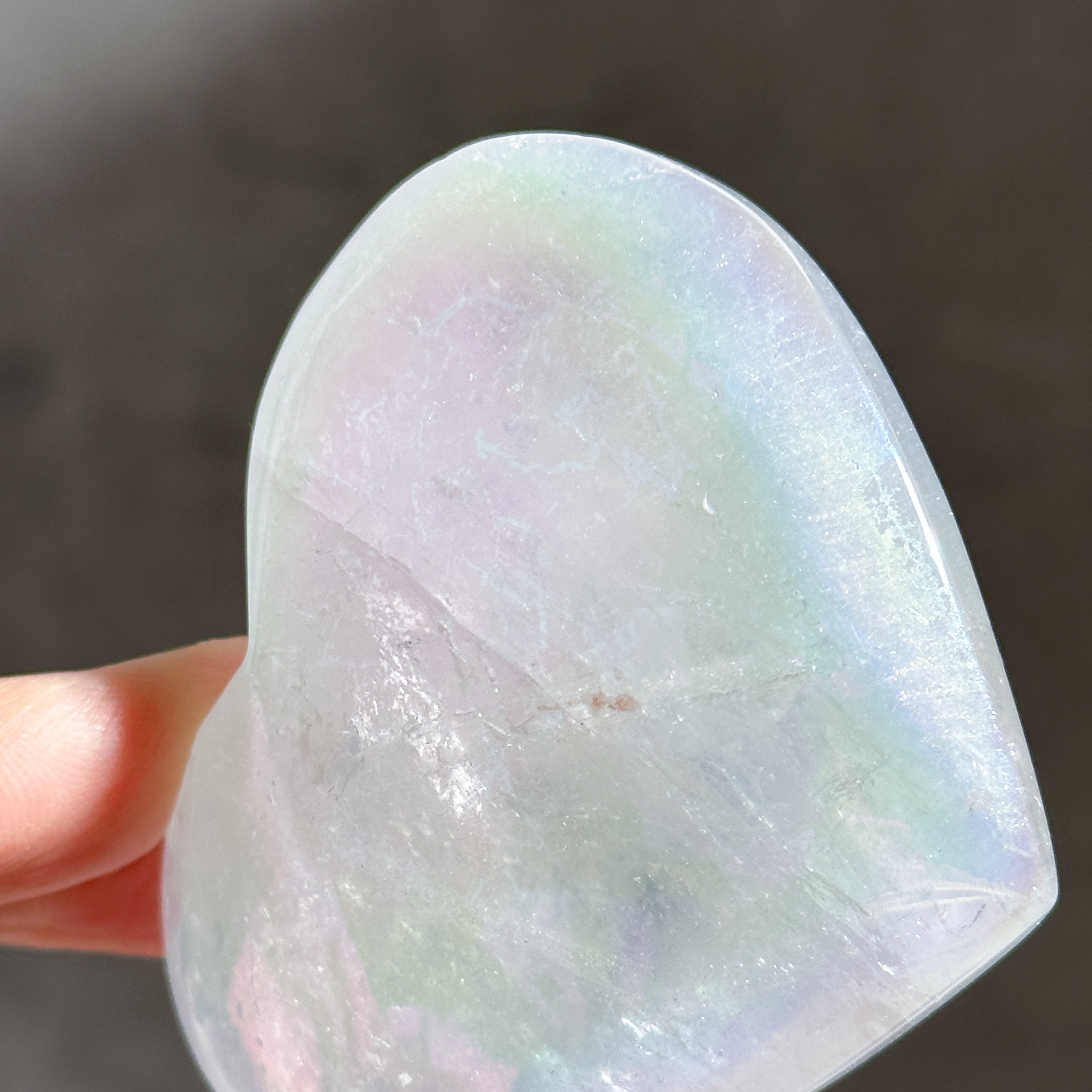 Big♡エンジェルオーラクォーツ ハート52♡Angel Aura Quartz♡天然石