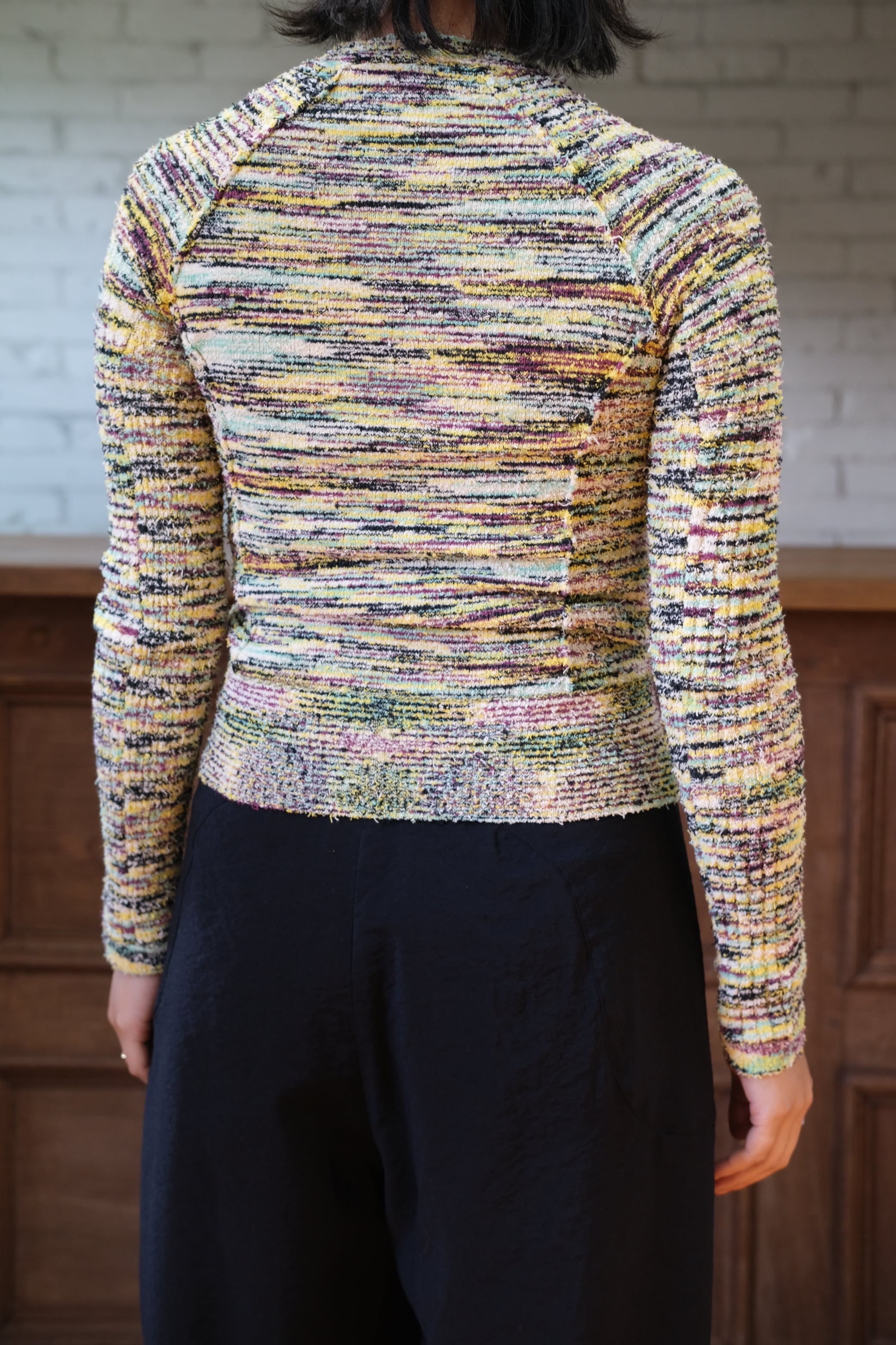 JUN MIKAMI】CONFETTI YARN PULL OVER - yellow - | loop