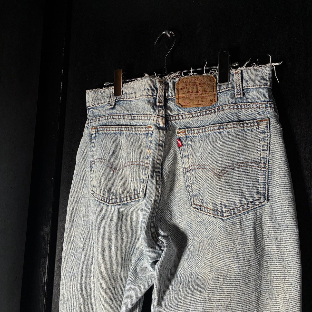 90s MADE IN USA Levi’s 550ブルー　W36 L30 リーバイス　ウォッシュ　