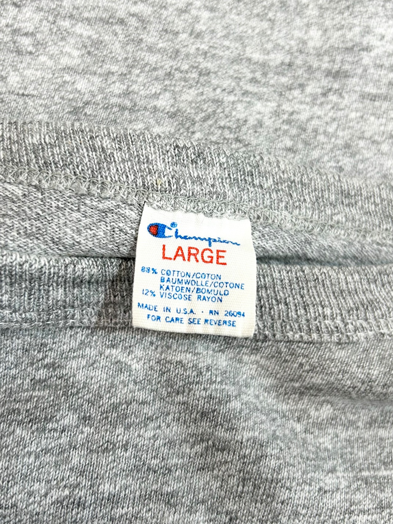 80s Champion "WATER PRINT" 88/12 Tee MADE IN USA Size L