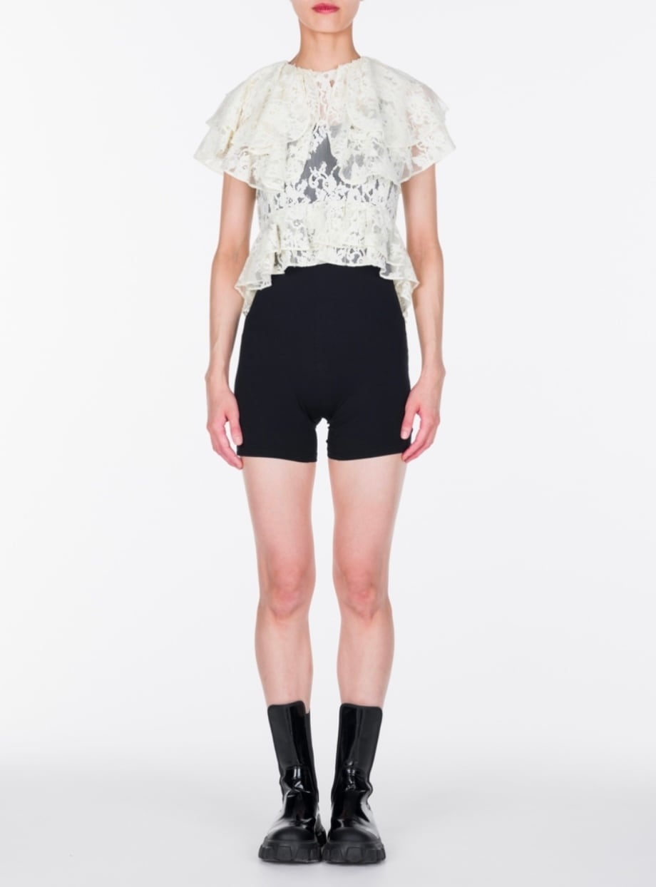 25SS】VIVIANO Double Collar Lace Top(OFF WHITE) VW-SS25-T05