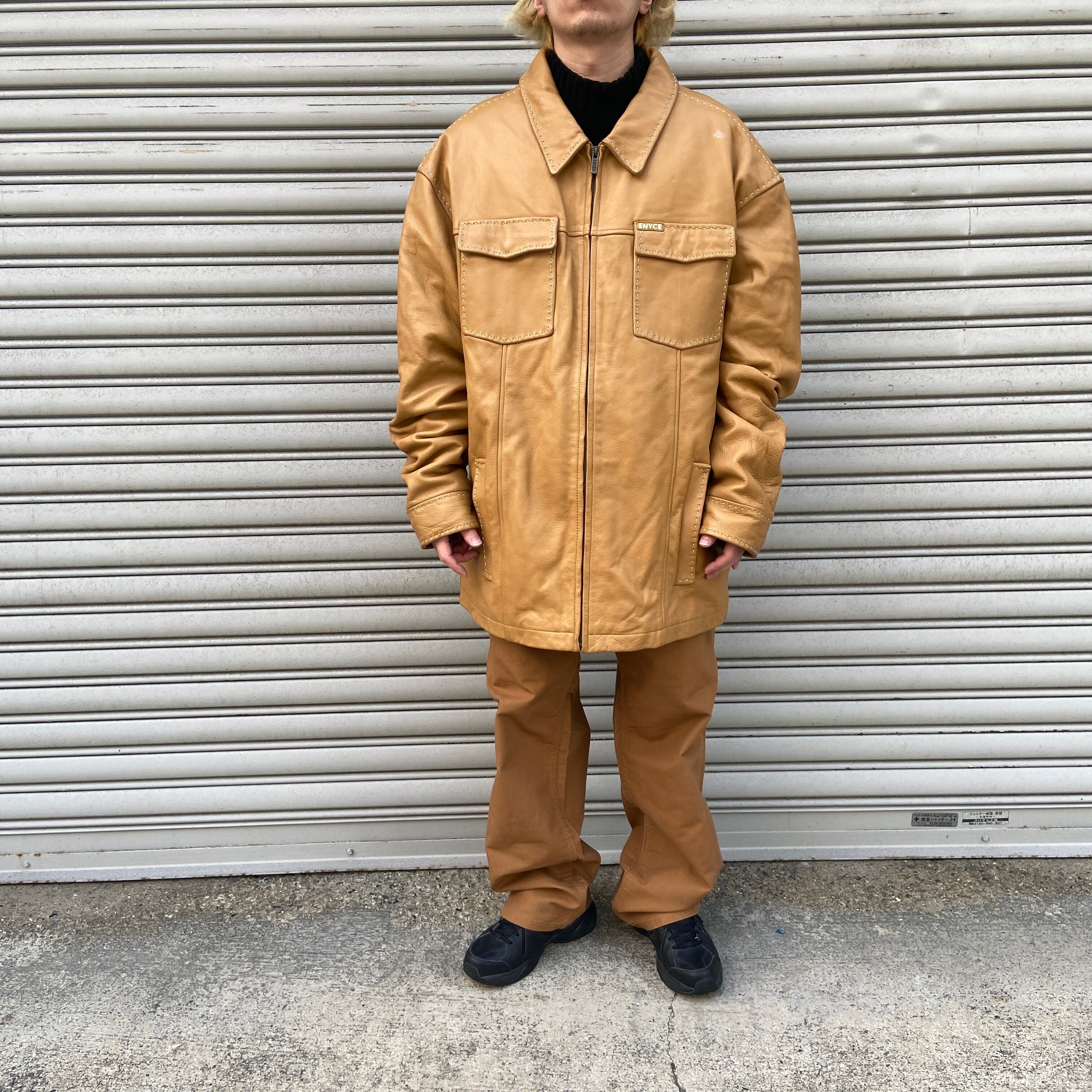 送料無料』ENYCE エニーチェ レザージャケット 3XL ビッグサイズ 