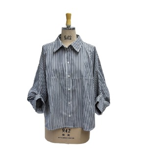 【ayane '26 spring collection】ストライプボタンタックスリーブ