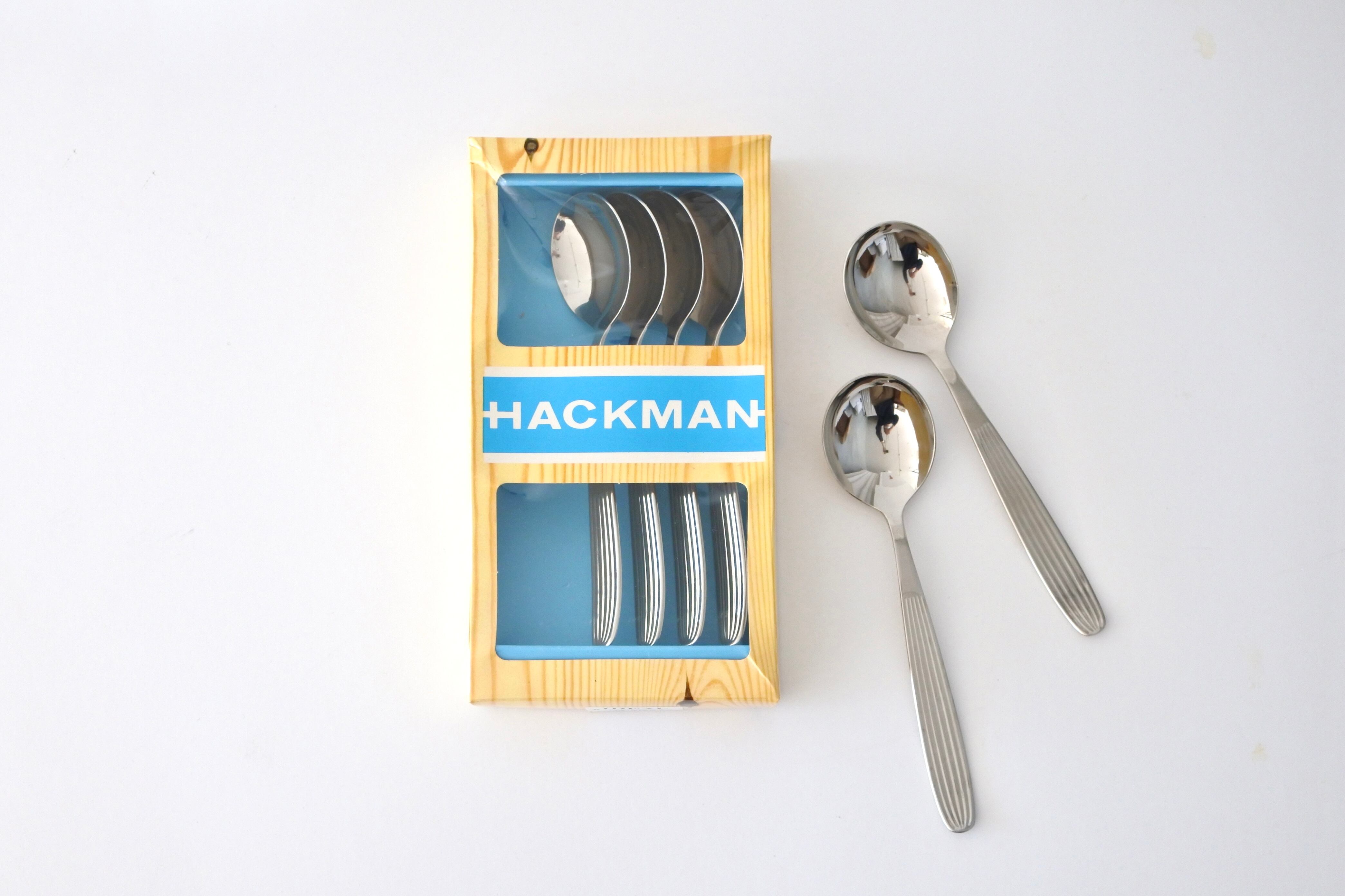 vintage HACKMAN SCANDIA table spoon 6p gift set / ヴィンテージ ハックマン スカンディア  テーブルスプーン 箱入り 6本セット | cotory powered by BASE