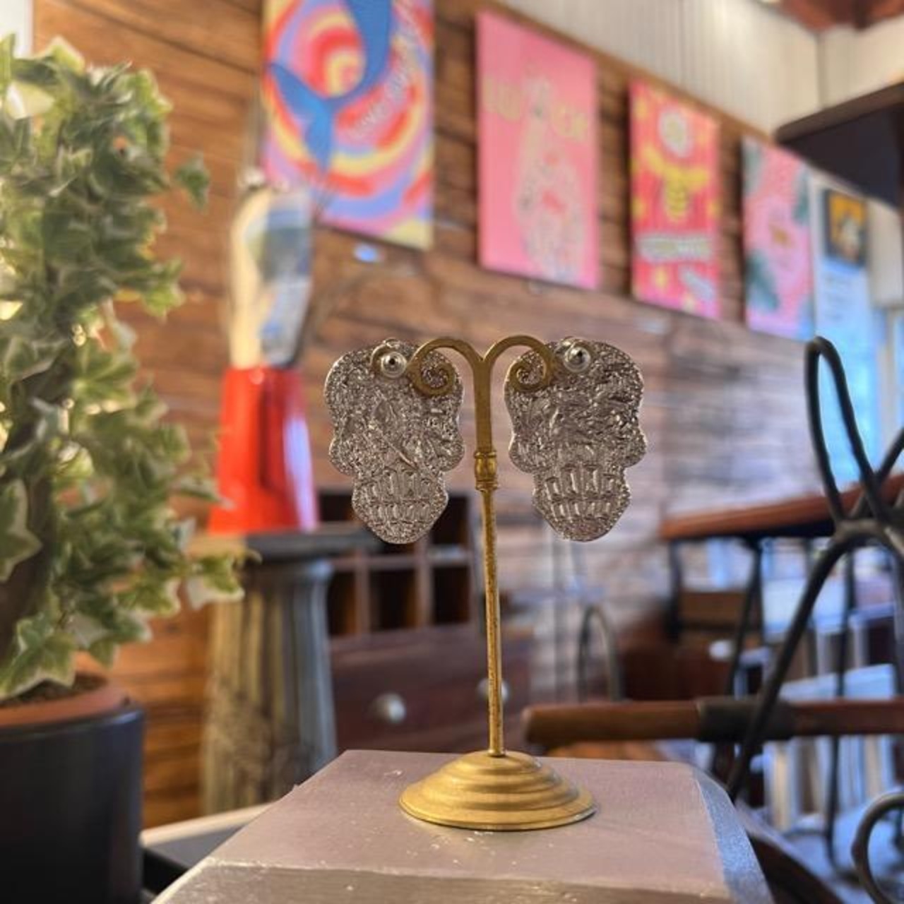 TOPANGA Jewelry　メキシコガイコツピアス　全2色　レッド　ブルー