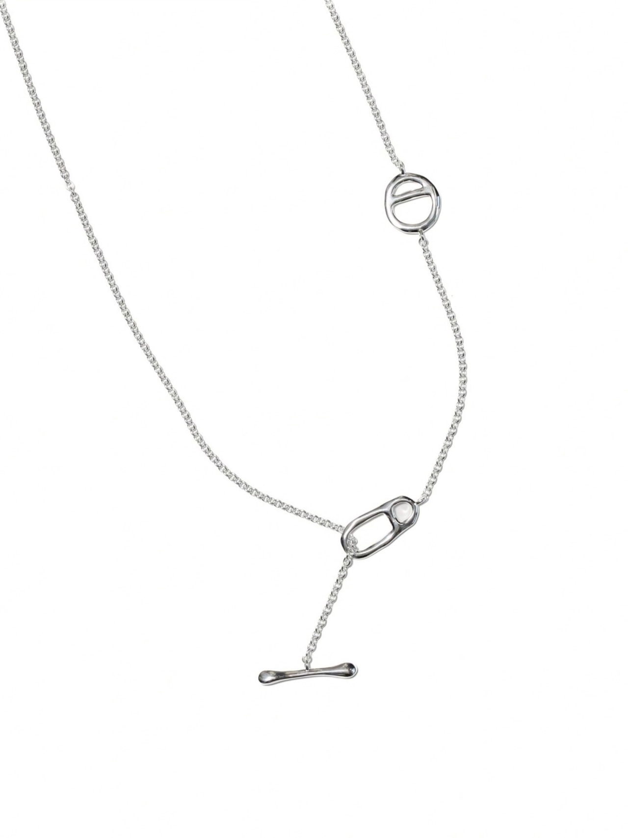 s925 Axis Chain Long Necklace