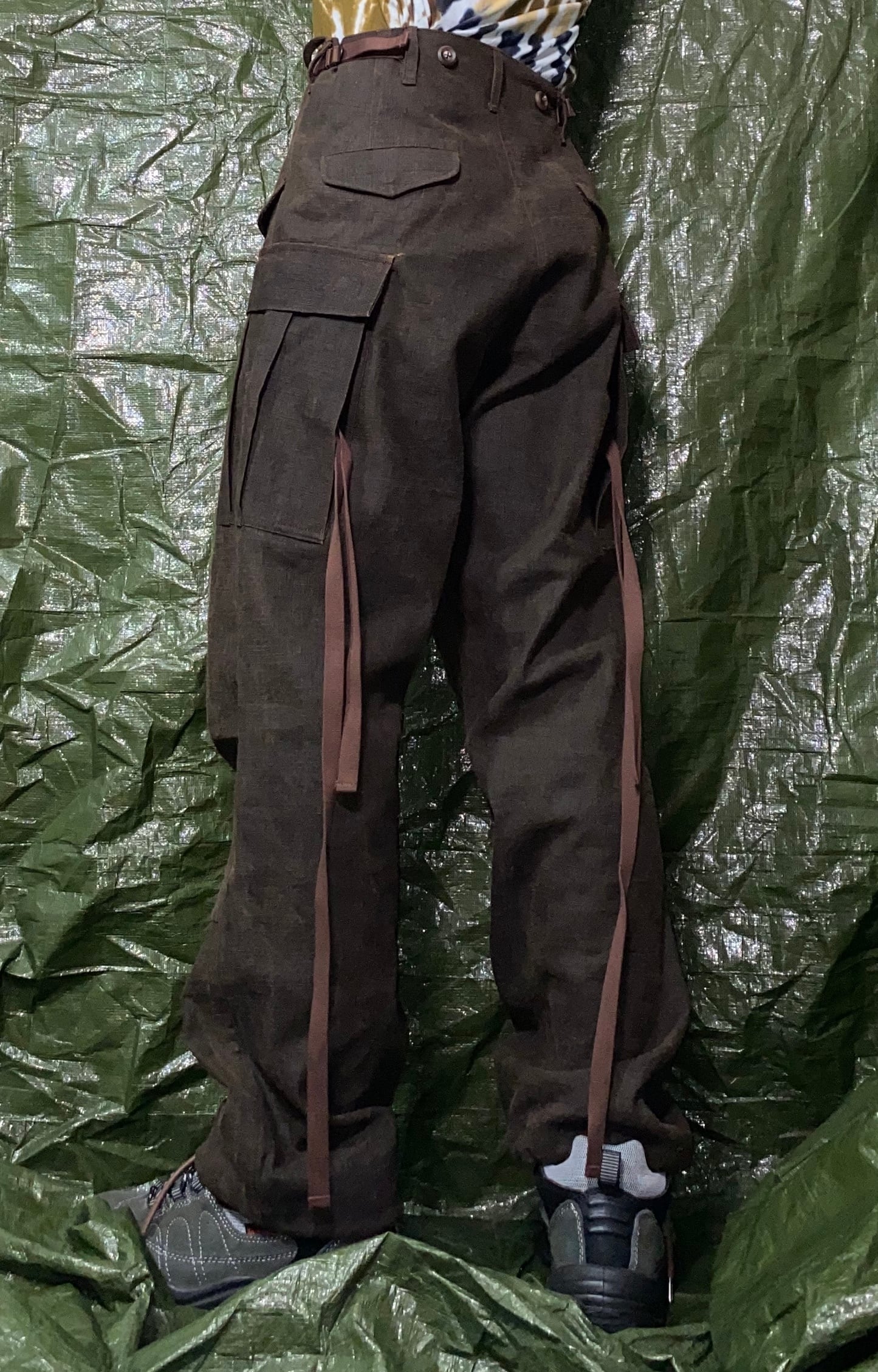BEAUGAN MUD DYED CARGO TROUSERS  M-65
