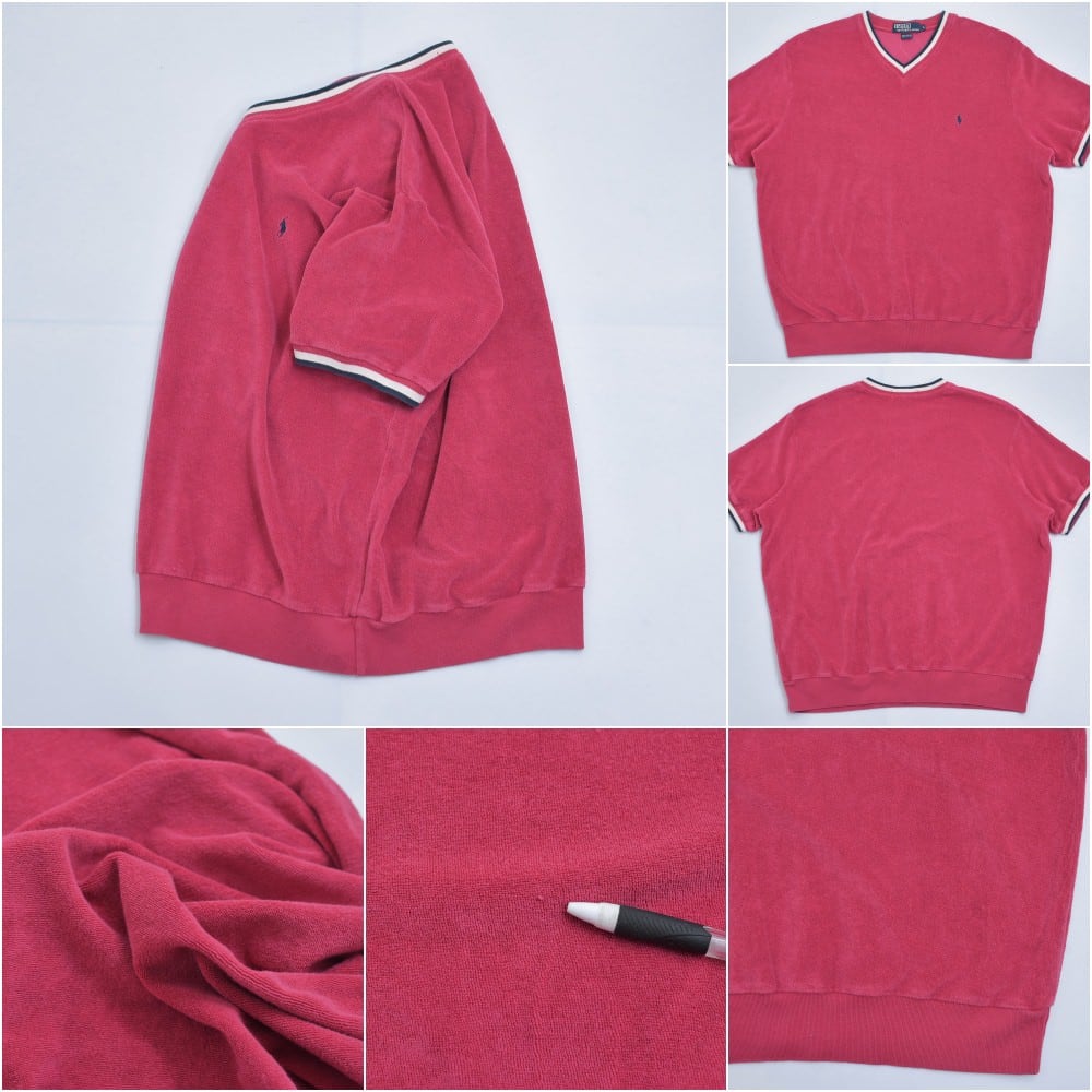 90s Polo by Ralph Lauren ラルフローレン パイル素材 半袖 90s Polo by Ralph Lauren ラルフローレン パイル素材 半袖