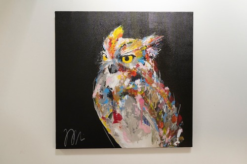 owl / フクロウ　/ 梟の現代アート作品　絵画販売