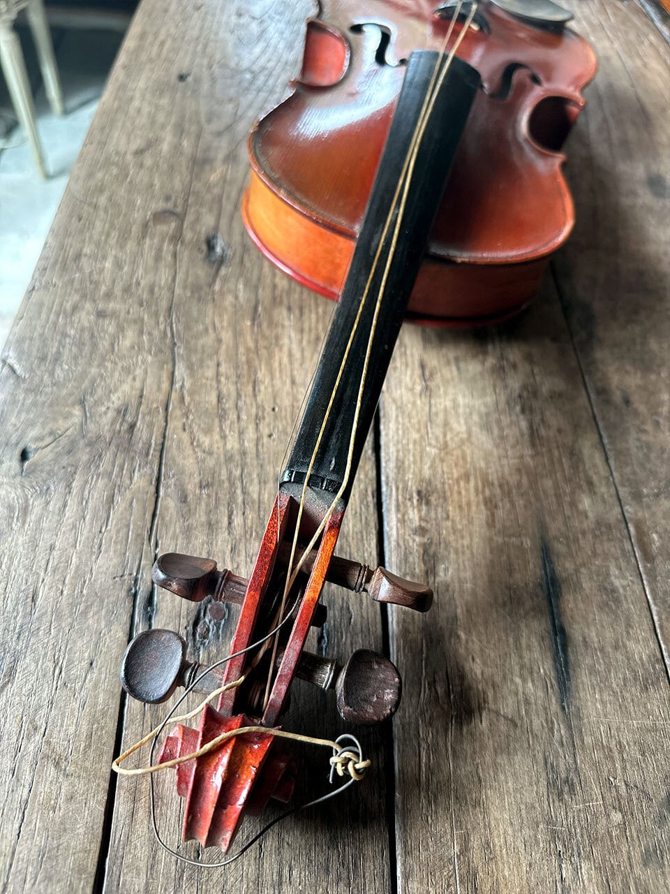 バイオリン 木製ケース付き Jérôme Thibouville-Lamy フレンチヴァイオリン | Brocante de La Cocotte  （フランスアンティーク・ドライフラワーのお店）