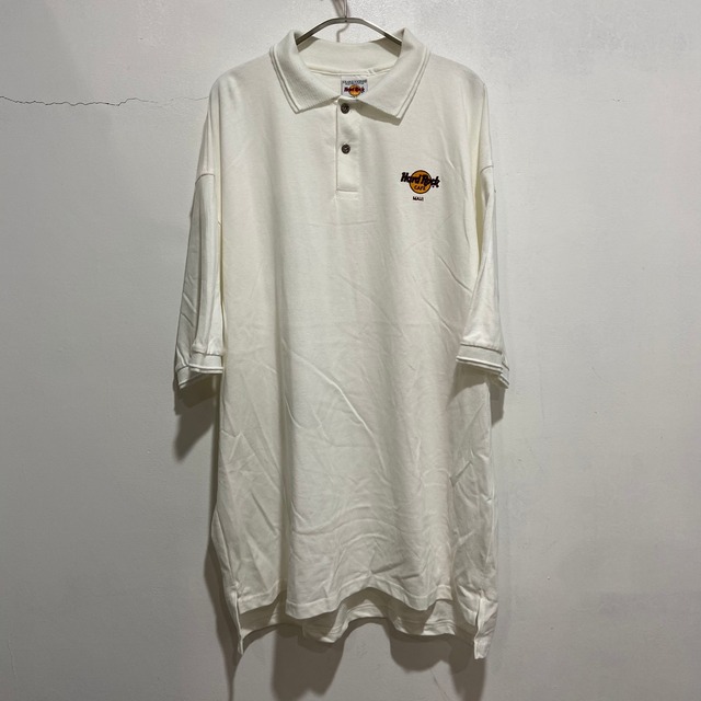 『送料無料』Hard rock cafe ハードロックカフェ　ビッグサイズポロシャツ　白