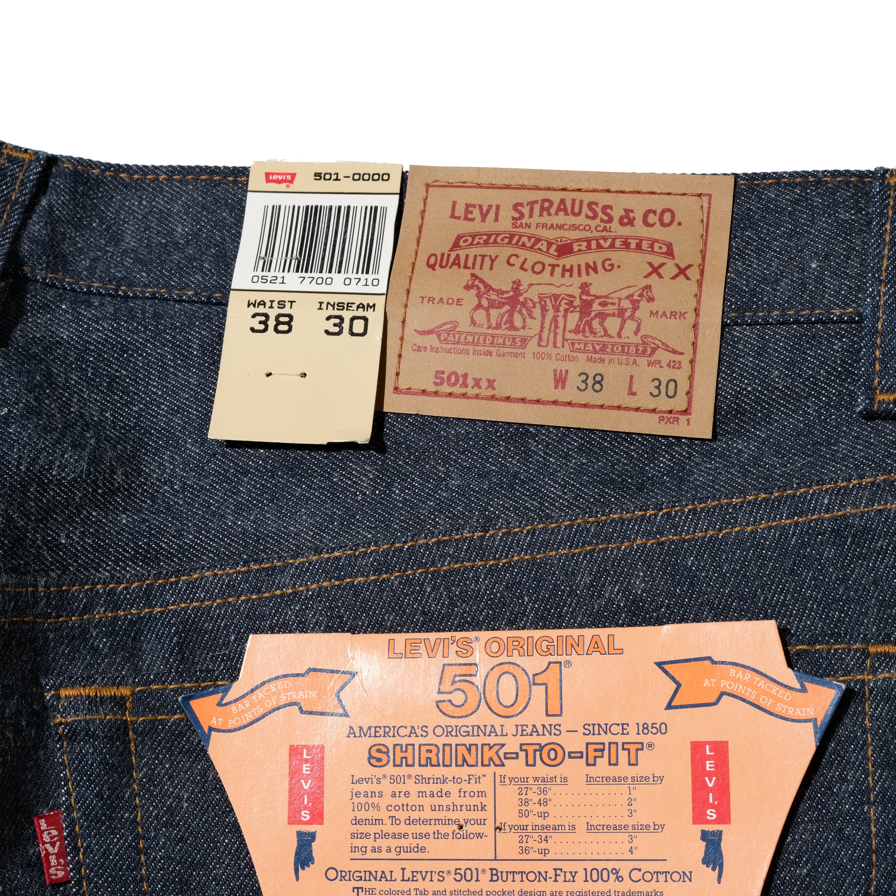DEAD STOCK 91's Levi's 501 made in USA [38x30] | goodbuy
