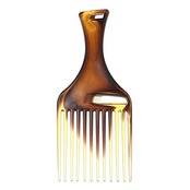 VOCOSTE 広歯アフロヘアピックコーム ヘアスタイリングツール プラスチック製 アンバー