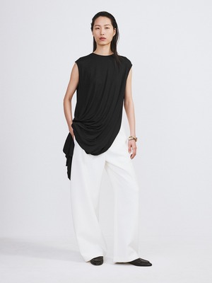 [RECTO][WOMEN] OPEN BACK JERSEY LONG TOP (BLACK) 正規品 韓国ブランド 韓国通販 韓国代行 韓国ファッション レクト ウーマン 日本 店舗