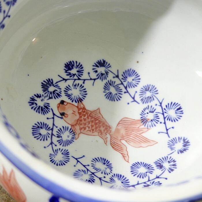素敵な陶器 水鉢に メダカ飼い お茶道具（金魚鉢 おしゃれ 陶器