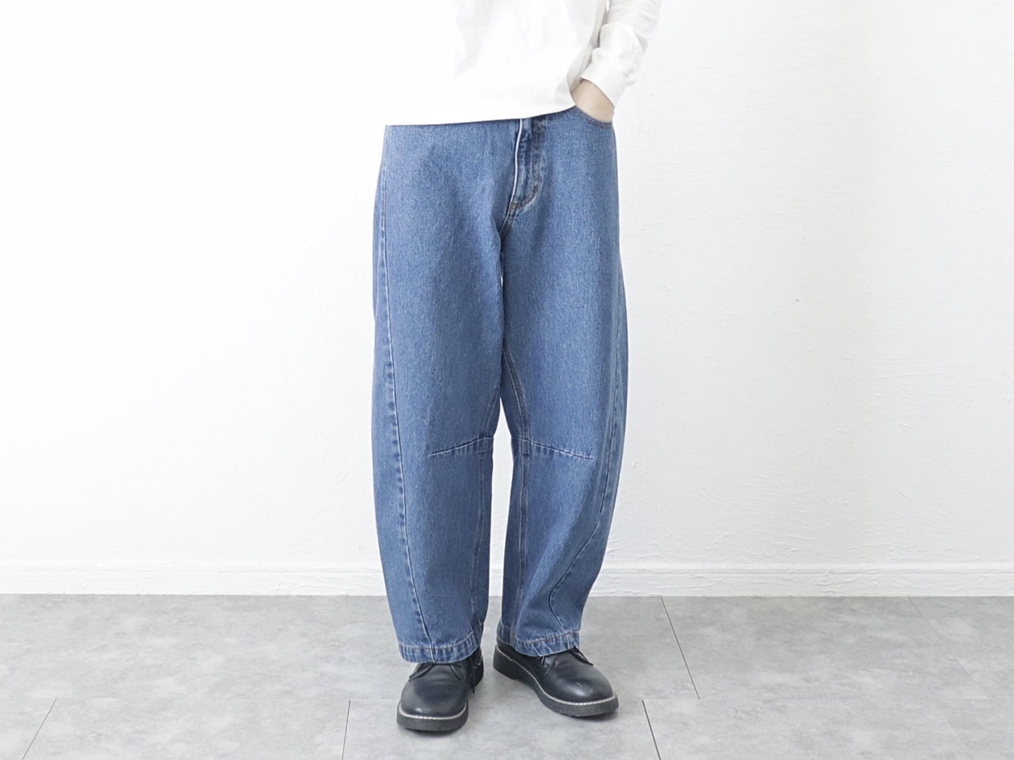 KELEN / CURVE DENIM PANTS "DEGAS"- INDIGO　ケレン / カーブ デニムパンツ - インディゴ