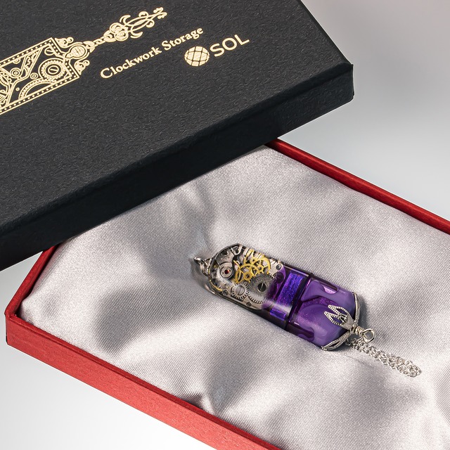 USBメモリ 機械式時計 ムーブメント 64GB USB3.0 Purple-A