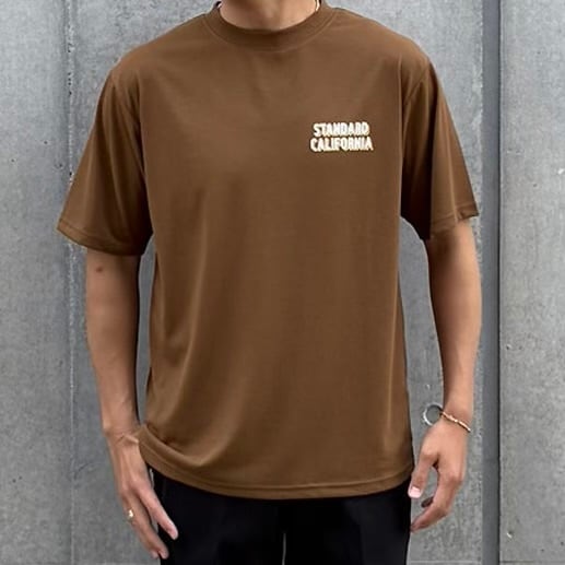 STANDARD CALIFORNIA Tシャツ ブラウン L STANDARD CALIFORNIA スタンダードカリフォルニア SD Tech Dry Logo T