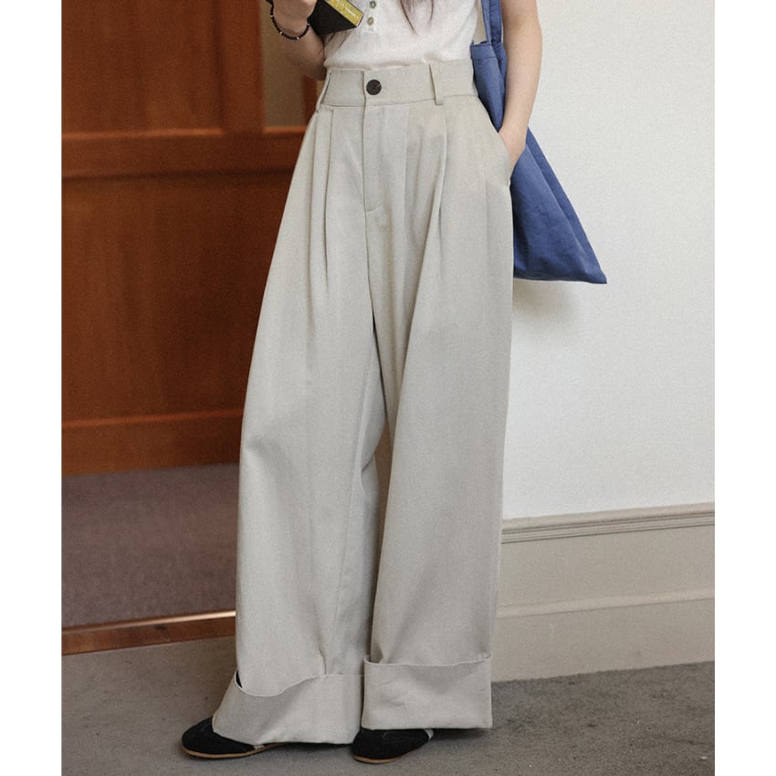 wide-leg casual pants　J00527