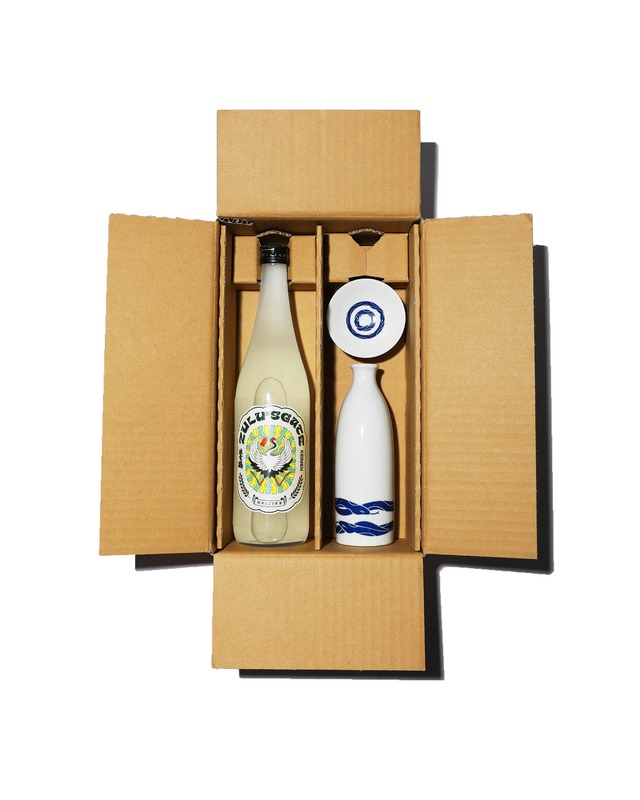 【新酒】扶桑鶴×KEIMEN　純米にごり原酒(2026年2月製造) 燗酒3点セット（酒・お猪口・徳利）