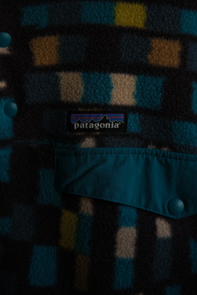 Utah/"patagonia" synchilla fleece snap tee pullover/Belay Blue