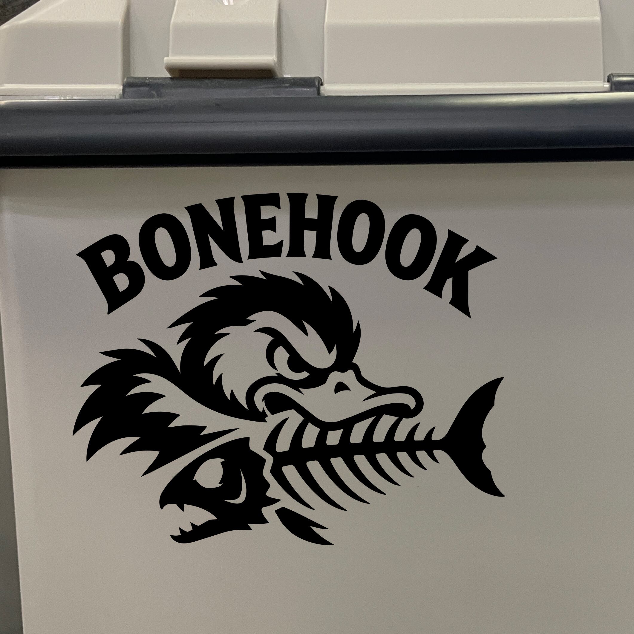 フィッシング ステッカー 車用 防水 屋外対応 耐久 BONEHOOK アヒル 鳥