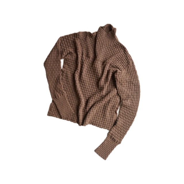 【ONICA】Cotton - boucle Basket Top (Brown)