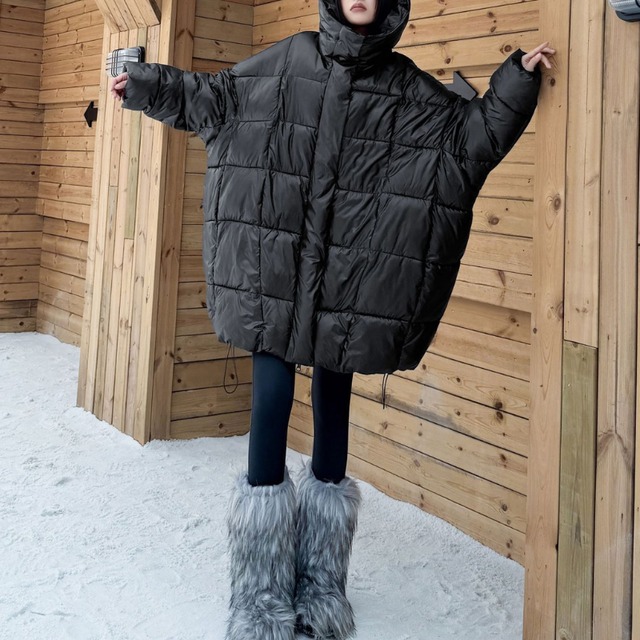 フルジップ オーバーサイズ ヒップ丈 ダウンジャケット 1color JK0319